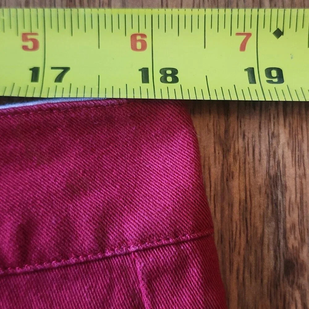 Dixxon Shorts Womens 11 Red Chino Cotton Blend Casual Twill Flat Front Golf